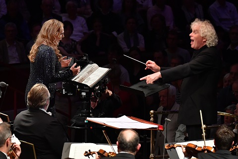 Sir Simon Rattle conducts Eva-Maria Westbroek with the London Symphony Orchestra.jpg
