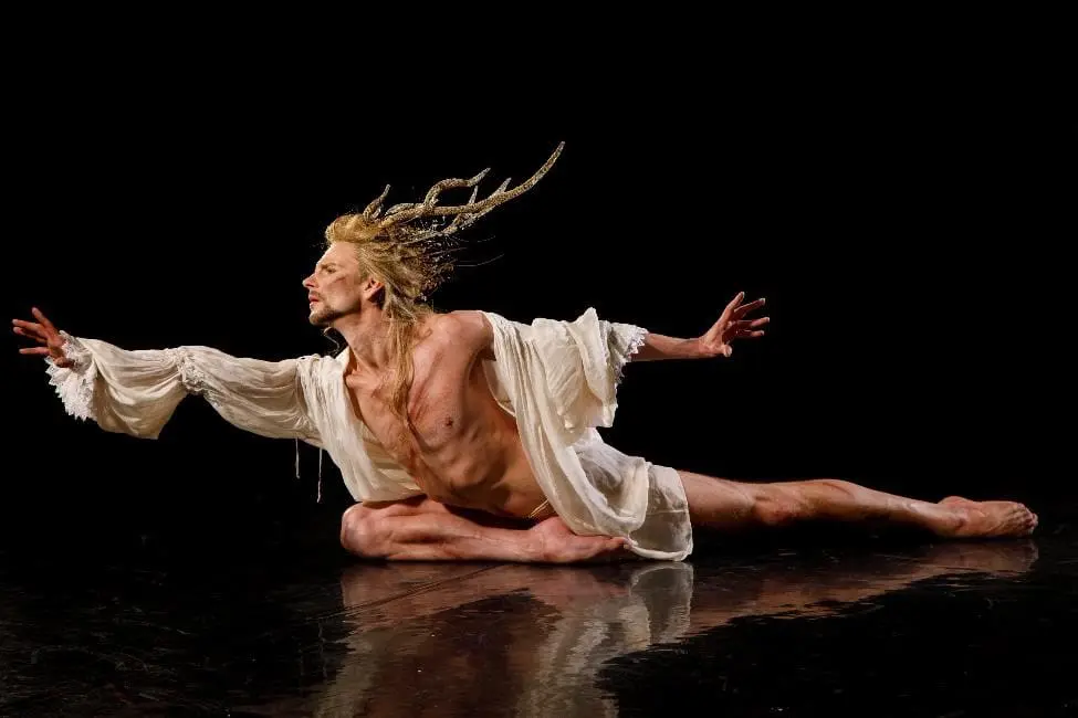 Headdress and costume for Opera Atelier's Actéon. Photo: Bruce Zinger
