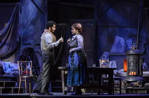 Stage photo of COC's 2013 production of La bohème
