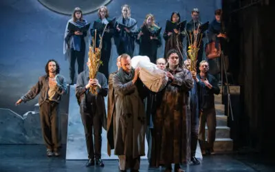Opera 5 Parḗlios “A fascinating entwinement of chorus, soloists and percussion”