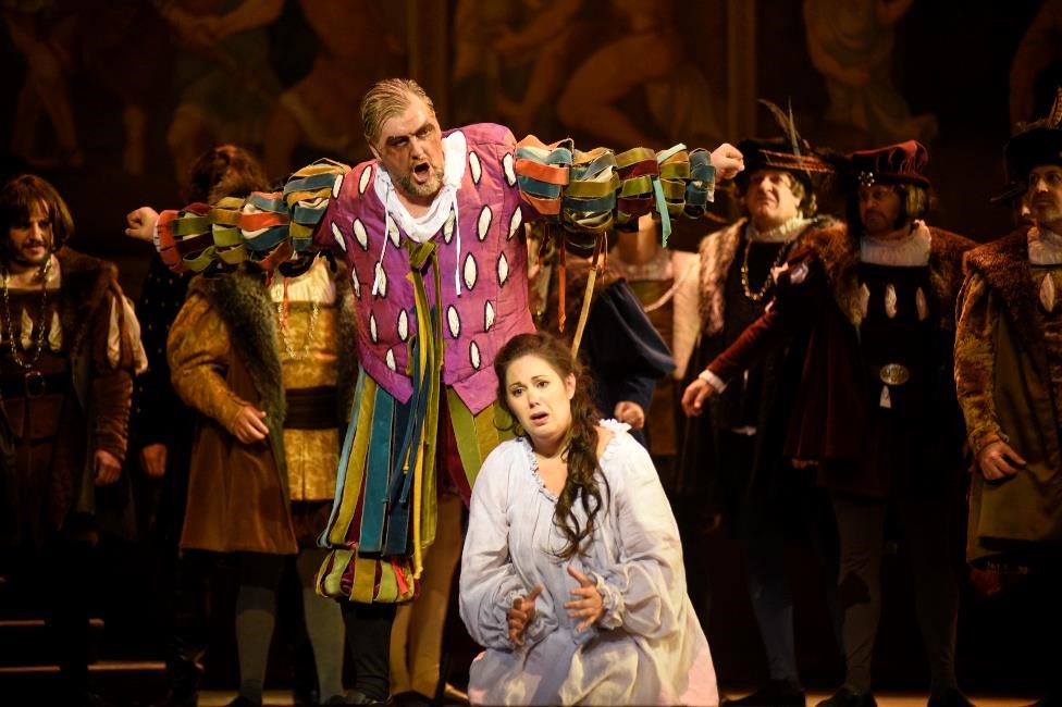James Westman (Rigoletto) and Myriam Leblanc (Gilda) in Opera de Montréal's Rigoletto. Photo: Yves Renaud