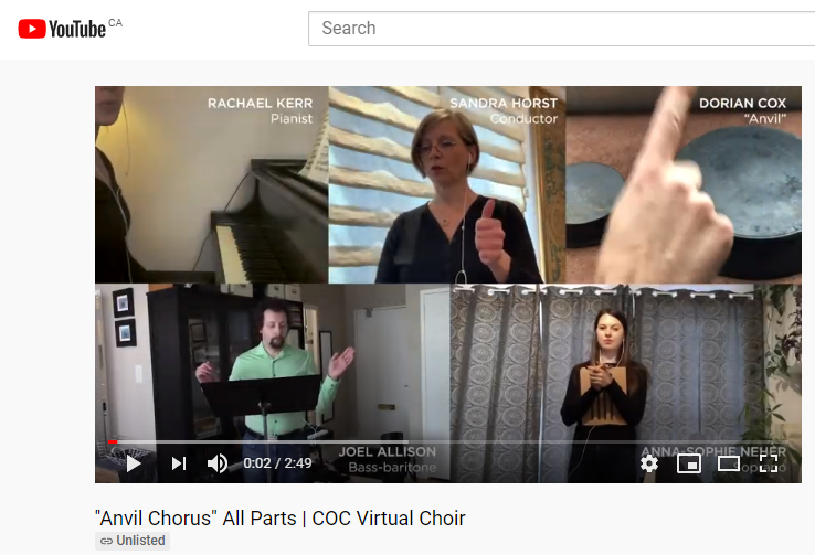 Virtual Choir: COC takes the sing-along home
