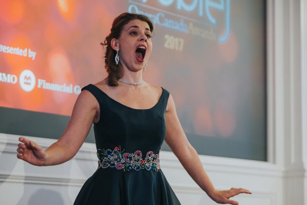 Soprano Lucia Cesaroni at 2017 Opera Canada Awards. Photo: Sam Gaetz