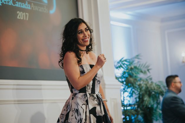 Soprano Lucia Cesaroni at 2017 Opera Canada Awards. Photo: Sam Gaetz