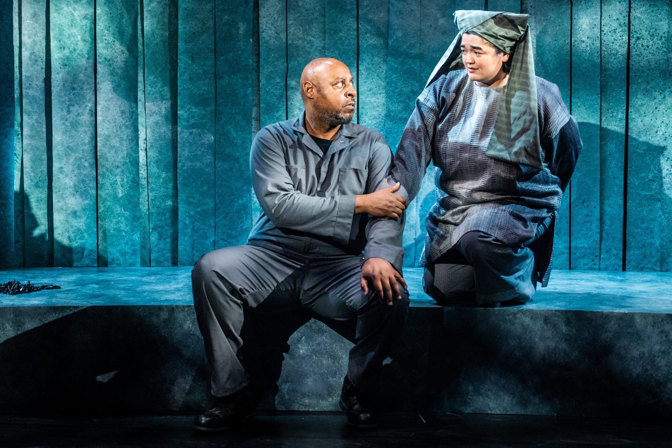 Alvin Crawford as James, Midori Marsh as Sydney in Tapestry Opera, Sanctuary Song. Photo by Dahlia Katz
